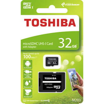 Paměťová karta TOSHIBA MicroSDHC 32GB CL10 UHS1+adap.