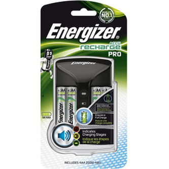 Nabíječka baterií, AA/AAA, 4x2000 mAh AA (přednabité), displej, ENERGIZER "Pro"
