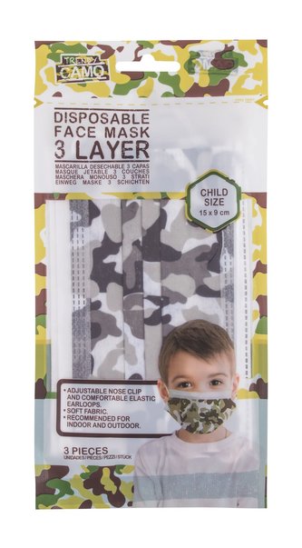Trendy Camo Trendy Camo Rouška a respirátor 3 ks pro děti