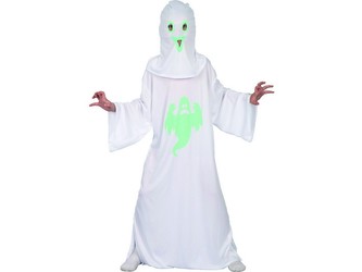 Šaty na karneval - duch, svítící ve tmě,   120 - 130 cm