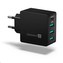 CONNECT IT Fast Charge nabíjecí adaptér 3xUSB-A + 1xUSB-C, 4,8A, černá