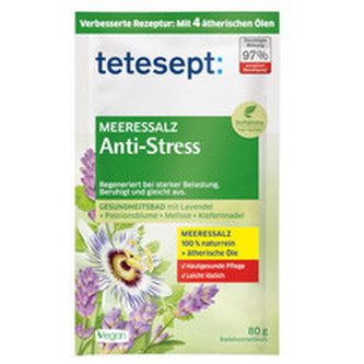 Tetesept Zdravotní koupelová sůl Antistres 80 g unisex