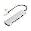 Celly hub Pro USB-C, 3x USB, 1x SD karta, 1x TF karta, stříbrná