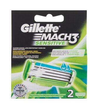 Gillette Mach3 Náhradní břit Sensitive 2 ks pro muže