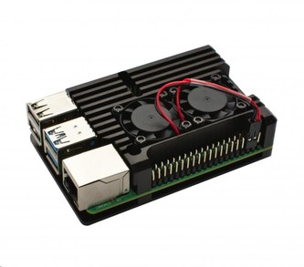 Chladicí sada s větráky pro Raspberry Pi 4B, černá