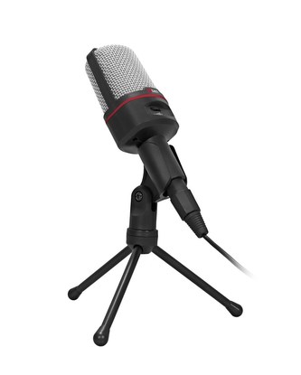 C-TECH stolní mikrofon  MIC-02, 3,5\" stereo jack, 2.5m
