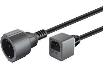 PREMIUMCORD Prodlužovací přívod 230V s EURO konektorem C14 (IEC connection) , 20cm
