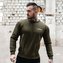 Mikina Basic Military Green White - GymBeam - Velikost XL