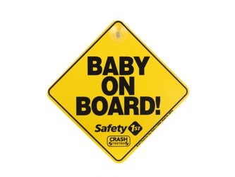 Štítek Baby On Board do auta Yellow
