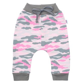 Kojenecké bavlněné tepláčky New Baby With Love růžové - velikost 68 (4-6m)