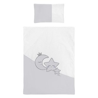 3-dílné ložní povlečení Belisima Magic Stars 100/135 šedé