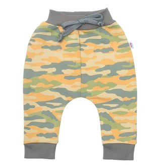 Kojenecké bavlněné tepláčky New Baby With Love hořčicové - velikost 68 (4-6m)