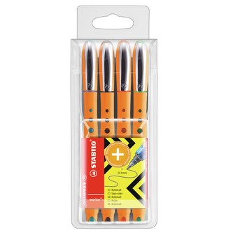 STABILO worker+ fine 4 ks Pouzdro