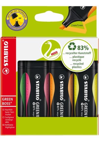 STABILO GREEN BOSS 4 ks Pouzdro