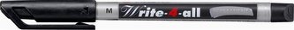 Permanentní popisovač "Write-4-all", černá, 1mm, kuželový hrot, STABILO