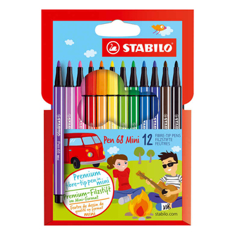 STABILO Pen 68 Mini 12 ks Kartonové Pouzdro