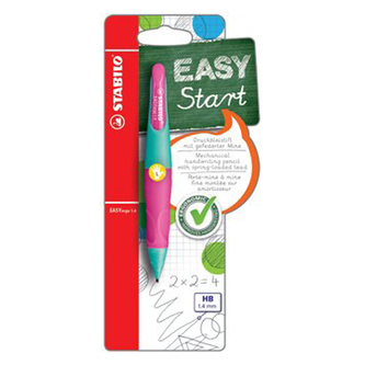 Mechanická tužka "EasyErgo Start", tyrkysová/růžová, 1,14 mm, pro leváky, STABILO