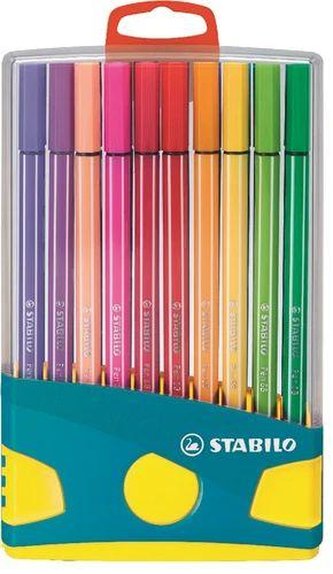 STABILO Pen 68 ColorParade modrá/červená závěsné