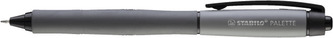 Gelové pero "Palette", černá, 0,38 mm, stiskací mechanismus, STABILO