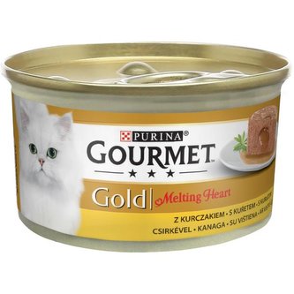 Konz.GOURMET Gold Melting heart KK pastika s kuretem 85g