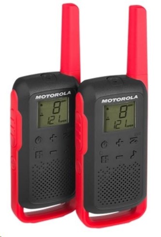 Motorola vysílačka TLKR T62 (2 ks, dosah až 8 km), červená