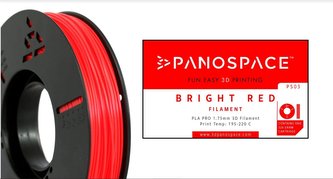 FILAMENT Panospace type: PLA -- 1,75mm, 326 gram per roll - Červená