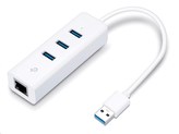 USB HUB a ethernetový síťový adaptér "UE330", 3 porty, USB 3.0, TP-LINK