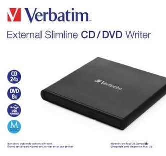 CD/DVD vypalovačka, USB 2.0, externí, VERBATIM 53504