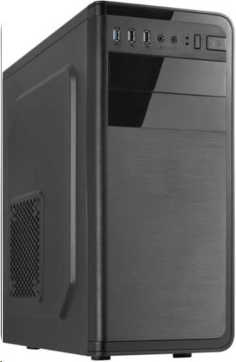 CRONO skříň MT-760i MidiTower bez zdroje, black