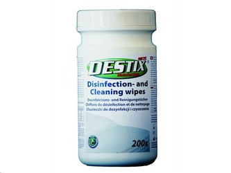 DESTIX Dezinfekční čistící utěrky MK75 v dóze (21,5x21,5cm, 200 ks), bezalkoholová báze