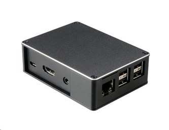AKASA krabička pro Raspberry Pi 3 Model B/B+, Pi 2 Model B, Asus Tinker Board, black, Aluminium
