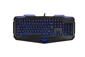 CRONO gaming klávesnice CK2110, podsvícená, CZ+SK, USB, Black