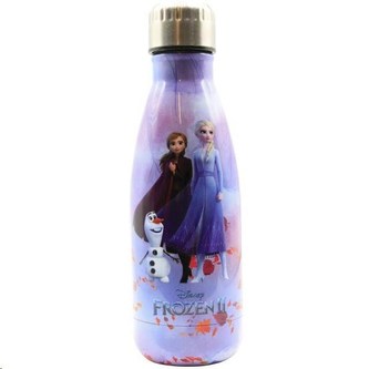 Puro Disney láhev z nerezové oceli FROZEN ELSA-ANNA-OLAF, single wall, 500ml Pink