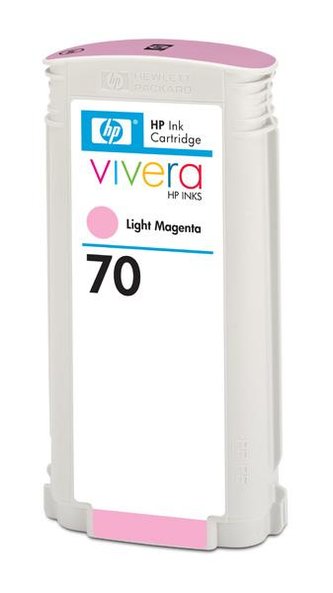 HP 70 Light Magenta DJ Ink Cart, 130 ml, C9455A