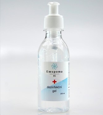 Emspoma dezinfekční gel 200 ml - čirý s pumpičkou