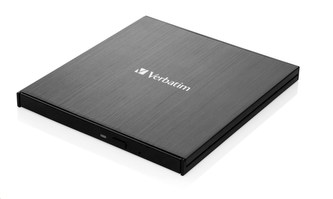 CD/DVD vypalovačka, USB 3.2 - USB-C, slim, kovové pouzdro, VERBATIM 43886
