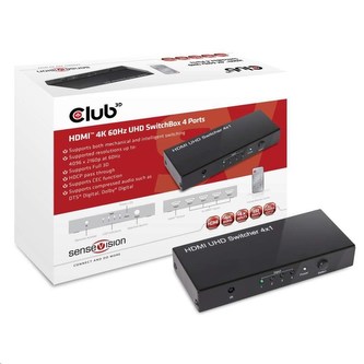 Club3D Video switch 4:1 HDMI 2.0 4K60Hz UHD