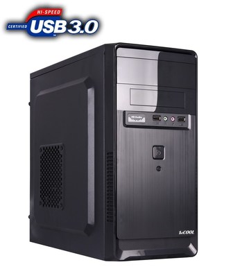 1stCOOL skříň STEP 2, micro ATX, AU, 2x USB 3.0, bez zdroje, Black