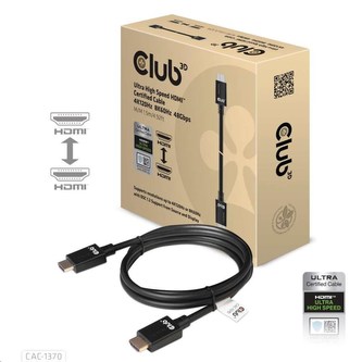 Club3D Adaptér HDMI 4K120Hz, 8K60Hz, 48Gbps (M/M 1.5 m/4.92 ft)