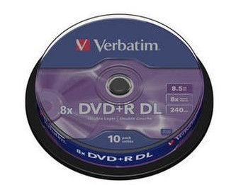 VERBATIM DVD+R(10-pack) Double layer/8x/8.5GB/spindle