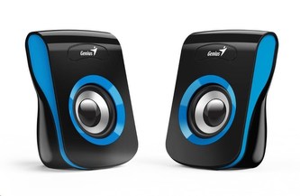 GENIUS repro SP-Q180 Blue, 2.0, 6W, USB napájení, 3,5\" jack, černo-modré