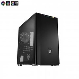 Fortron skříň Micro ATX CST311 Black, průhledná bočnice