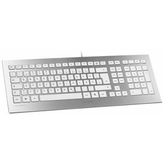 CHERRY klávesnice STRAIT/ drátová/ USB/ bílostříbrná/ CZ+SK layout