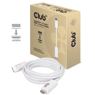 Club3D Adaptér aktivní DisplayPort 1.2 na HDMI 2.0 4K 60HZ UHD, 3m