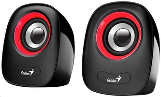 GENIUS repro SP-Q160 Red, 2.0, 6W, USB napájení, 3,5\" jack, černo-červené