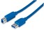 MANHATTAN Kabel USB 3.0 A Male / B Male, 2 m, modrý