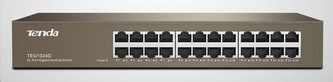 Tenda TEG1024D 24-port Gigabit Ethernet Switch, 10/100/1000 Mbps, fanless, rackmount