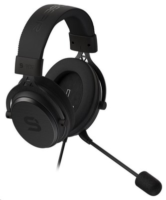 SILENTIUM PC sluchátka Gear Viro Plus Headset, herní, náhlavní, drátový, 53mm měniče, mikrofon, 3,5mm jack, černý