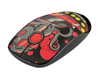 TRUST Myš Sketch Wireless Silent Click Mouse - red