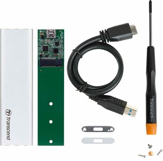 TRANSCEND CM80S M.2 2280/ 2260 to USB 3.1 upgrade kit, Silver